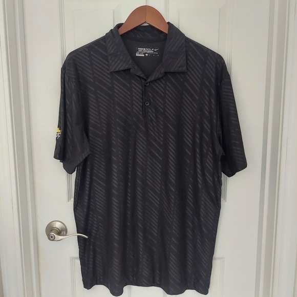 Nike Dri-Fit Golf Polo Shirt Black Medium - Picture 1 of 5